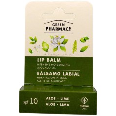 Бальзам для губ "Green Pharmacy" 3,6г интенсивное увлажнение алоэ и лайм