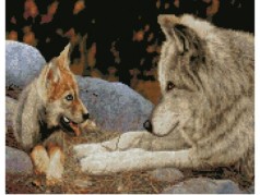 Алмазная мозаика "Отец и сын"