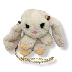 Мягкая игрушка-рюкзак "Кролик" (МОЛОЧНЫЙ) 25 см.