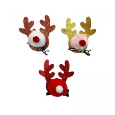 Новогодние шпильки Носик Оленья 8 см., 3 вида