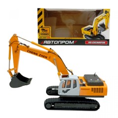 Стройтехника мет. 1:50 Экскаватор, подвижные детали в короб. 26,5*13,5*8,5см