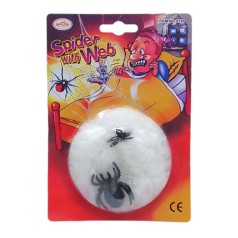 Декор Паутина Белая c пауками, блистер