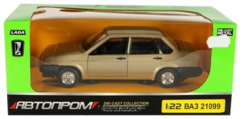 Машинка інерційна "ВАЗ 21099" із серії "Автопром" (золотиста)