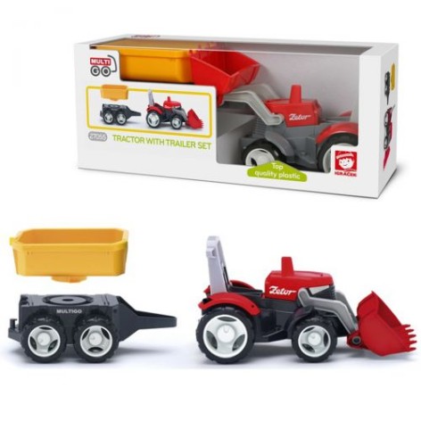 Іграшка MULTIGO 1+2 - TRACTOR Підйомник з причепом