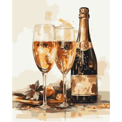 Картина по номерам "Игристое на двоих" 40х50 см