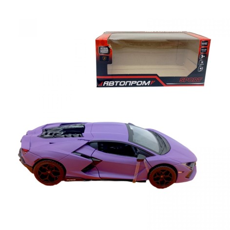 Машина АВТОПРОМ 1:32 Lamborghini Revuelto (ФИОЛЕТОВАЯ) 18*9*8 см.