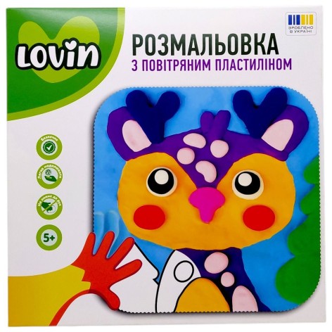 Раскраска с воздушным пластилином (ОЛЕНЬ)