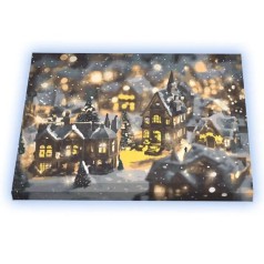 Картина по номерам со светодиодной подсветкой "Зимний вечер" 40х50 см
