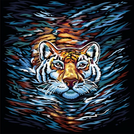 Картина за номерами "Тигр" укр