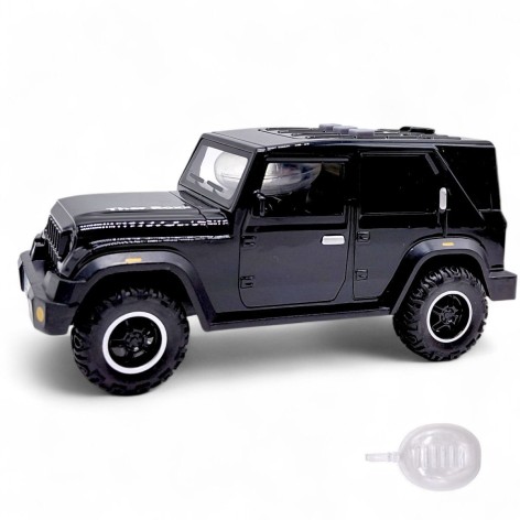 МАШИНА ИНЕРЦИОННАЯ, С ПАРОМ "JEEP WRANGLER SAHARA" (ЧЕРНЫЙ)