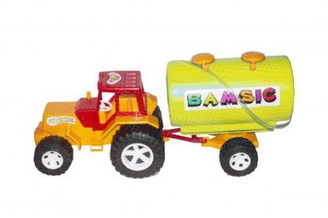 Трактор с цистерной (оранжевый)