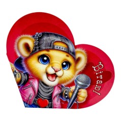 Открытка поздравительная "Валентинка" 15,1х8,2 см.