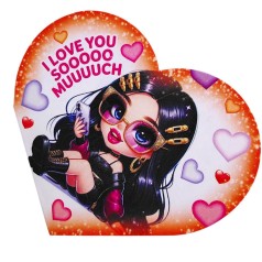 Открытка поздравительная "Валентинка" 13,1х7,1 см (10 штук)