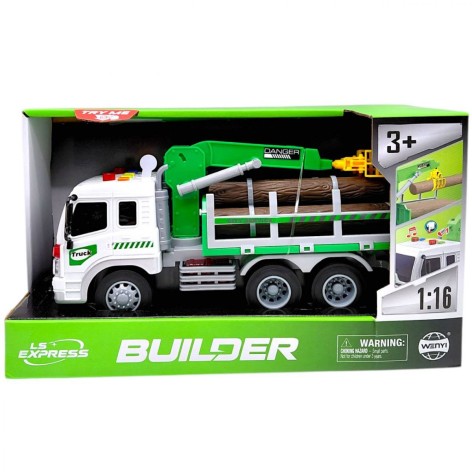 Фрикционная грузовая машинка с погрузчиком и дровами