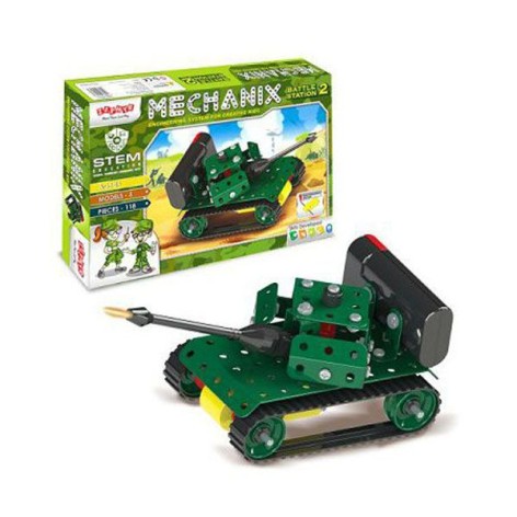 Металевий конструктор з електромотором "MECHANIX" Військові (118 елм./5 моделей)
