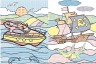Великі водні розмальовки "Кораблі" (рус)