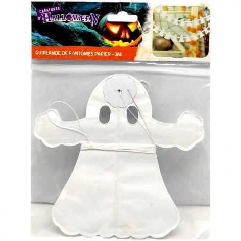Паперова гірлянда "Привид" на Хелловін