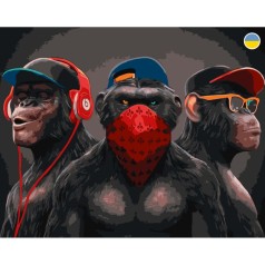 Картини за номерами Три мавпи, 40*50 см
