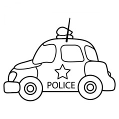 Роспись по холсту "Полицейское авто"
