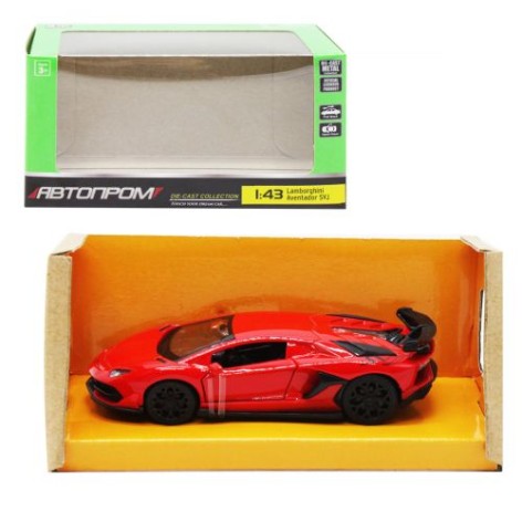 Машинка металева "Lamborghini Aventador SVJ", червона