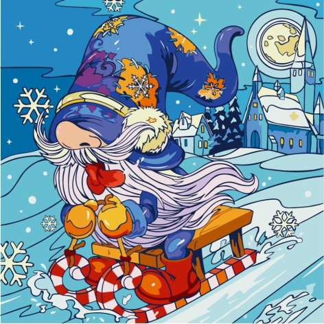 Картина по номерам "Навстречу празднику" 40х40 см