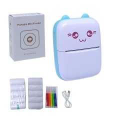 Термопринтер, чорно-білий колір друку, Bluetooth, USB-кабель, 11 рулонів термпопаперу, інструкція, маркери