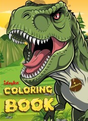 Книжка-раскраска со стикерами "Мир хищных динозавров"