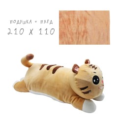 Плед в игрушке "Котенок", оранжевый