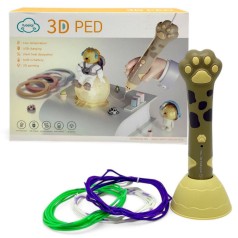 Игрушка 3D ручка (Кошачья лапка) (подставка, 3 цвета пластика в комплекте)