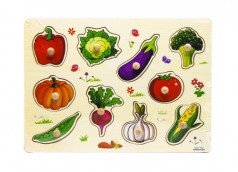 Уценка. Рамка-вкладыш "Овощи", 10 элементов - отходят наклейки от изображений