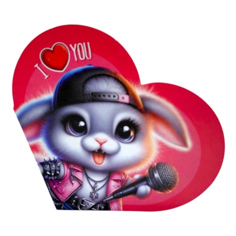 Открытка поздравительная "Валентинка" 15,1х8,2 см.