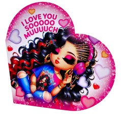 Открытка поздравительная "Валентинка" 13,1х7,1 см (10 штук)