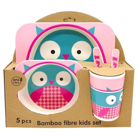 Набор детской бамбуковой посуды (СОВА)