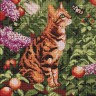 Алмазная мозаика "Бенгальский кот" 40х40 см