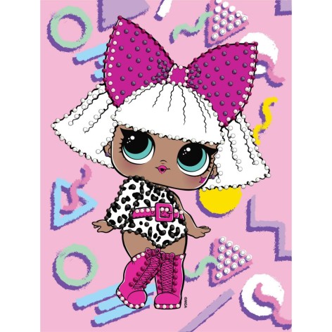 Набор с алмазной мозаикой (выборочной) "L.O.L. Surprise! DIVA" 15x20см