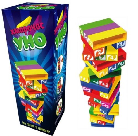 Игра 2 в 1 "УНО + Дженга"