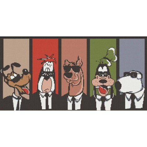 Алмазна мозаїка "Гуфі та ко" 40х80 см