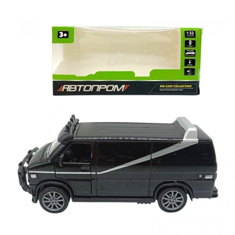 Машина мет.1:32 DODGE VAN С (СЕРОЙ) ПОЛОСКОЙ