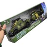 Игровой набор "БТР с ГЕЛИКОПТЕОРОМ НА ПРИЦЕПЕ" (ЗЕЛЕНЫЙ) кор. 47х11,5х16,5 см