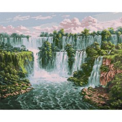 Картина по номерам "Живописный водопад" ★★★★★