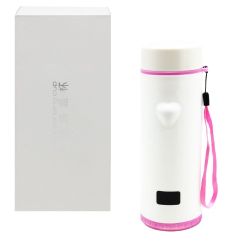 Термос "Heart Sensing Cup LED" 360 мл (розовый)
