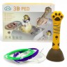 Игрушка 3D ручка (Лапка тигра) (подставка, 3 цвета пластика в комплекте)