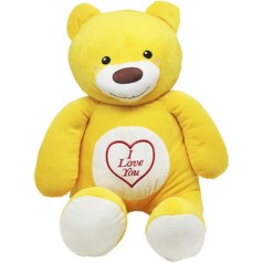Мягкая игрушка "Медведь Лакомка", 60 см (желтый)