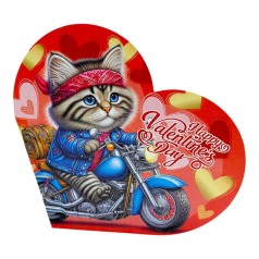 Открытка поздравительная "Валентинка" 15,1х8,2 см.