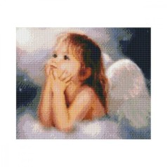 Алмазная мозаика "Ангелочек в облаках"