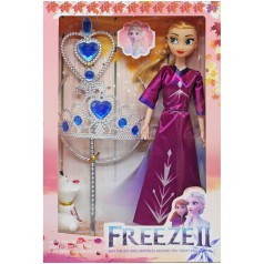 Игровой набор с куклой "Frozen" (фиолетовый)