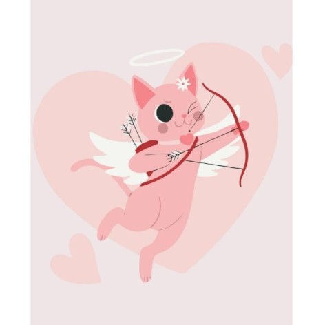 Картина по номерам "Хвостатый Купидон" 40х50 см