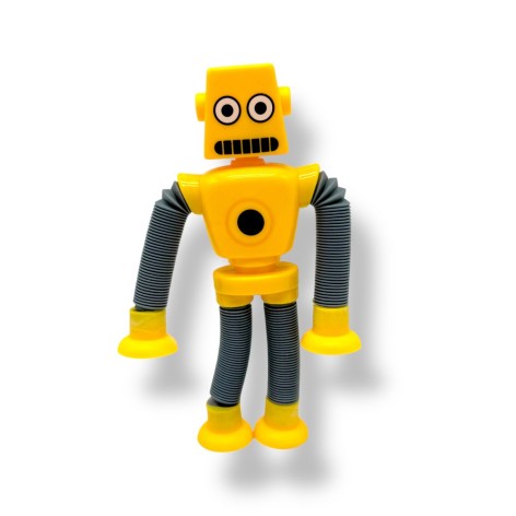 Робот с трубами-тянучками на присосках (ЖЕЛТЫЙ)