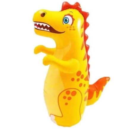 Надувная игрушка-неваляшка "Динозавр", (Желтая)