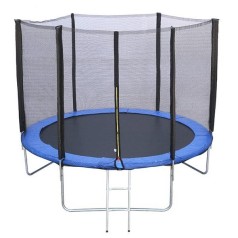 Батут круглый 96" синий, с сеткой, лестницей, крючками